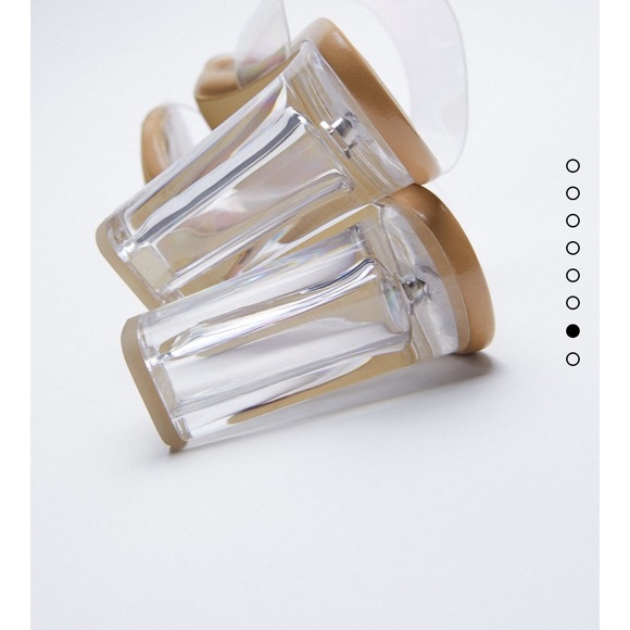 Zara clear strappy vinyl heeled sandals 6.5 like new - Picture 12 of 12